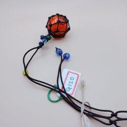 画像1: 【工房 花時】浮き球 吊り飾り オレンジ系 G120