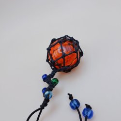 画像2: 【工房 花時】浮き球 吊り飾り オレンジ系 G120