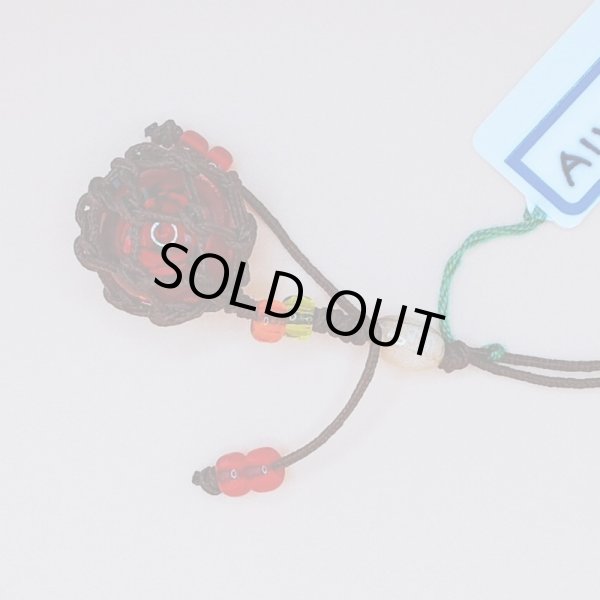 画像2: 【工房 花時】浮き球ストラップ 赤系 A116 (2)